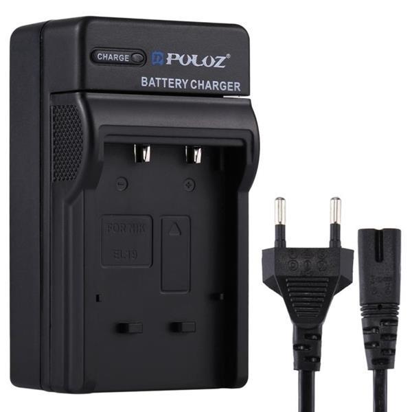Grote foto puluz eu plug battery charger with cable for nikon en el19 b audio tv en foto algemeen