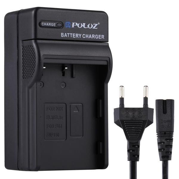 Grote foto puluz eu plug battery charger with cable for nikon en el3 audio tv en foto algemeen