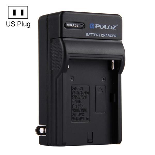Grote foto puluz us plug battery charger for sony np f550 f570 f750 audio tv en foto algemeen