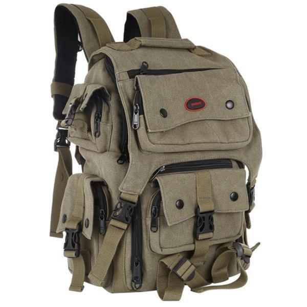 Grote foto yadanli dual shoulders backpack digital camera bag army gree audio tv en foto onderdelen en accessoires