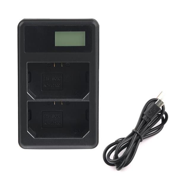 Grote foto dual channel digital lcd display battery charger with usb po audio tv en foto algemeen