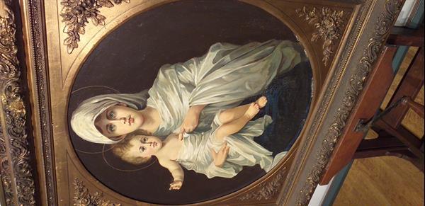 Grote foto maria met kind antiek en kunst klassiek
