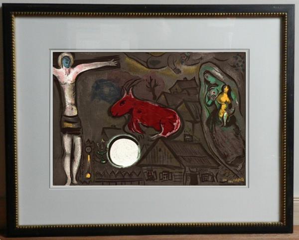 Grote foto marc chagall litho la crucifixtion mistique antiek en kunst kunst