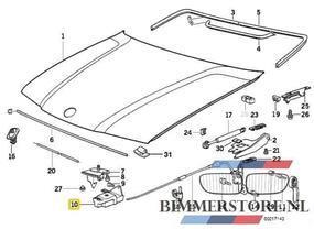 Grote foto motorkap slot links onder bmw e36 z3 auto onderdelen overige auto onderdelen