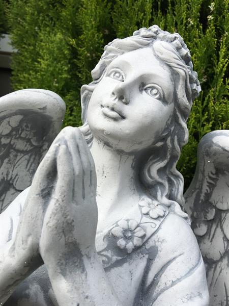 Grote foto 1 engel graf engel vol steen antiek wit. verzamelen beelden en beeldjes