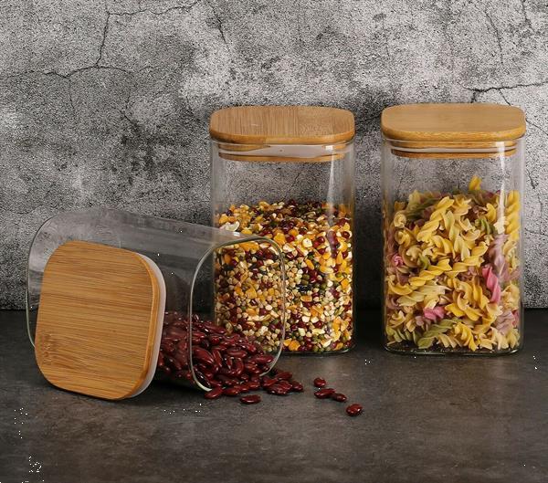 Grote foto 3 x 1000 ml voorraadpotten glas huis en inrichting keukenbenodigdheden