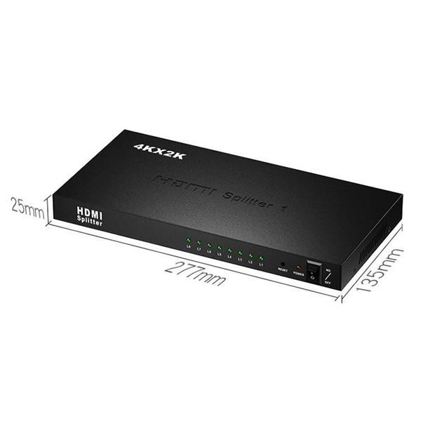 Grote foto 1 x 8 full hd 1080p hdmi splitter with switch support 3d computers en software overige