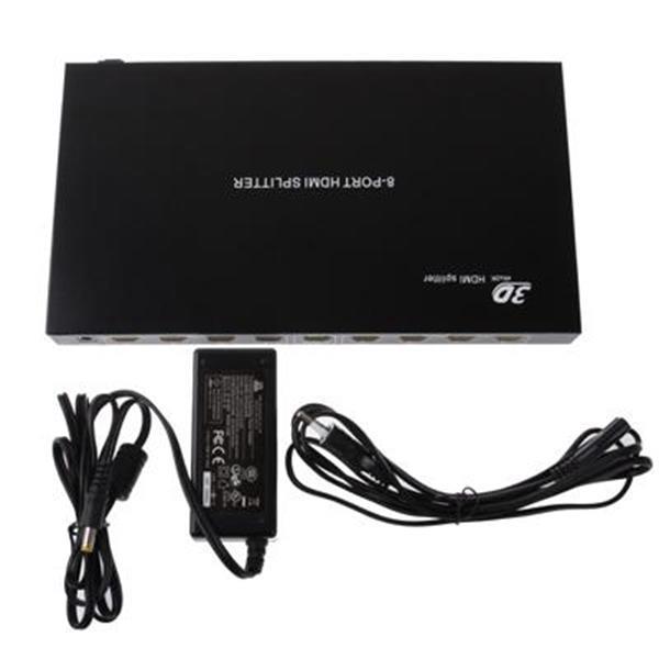 Grote foto 1 x 8 full hd 1080p hdmi splitter with switch v1.4 version computers en software overige