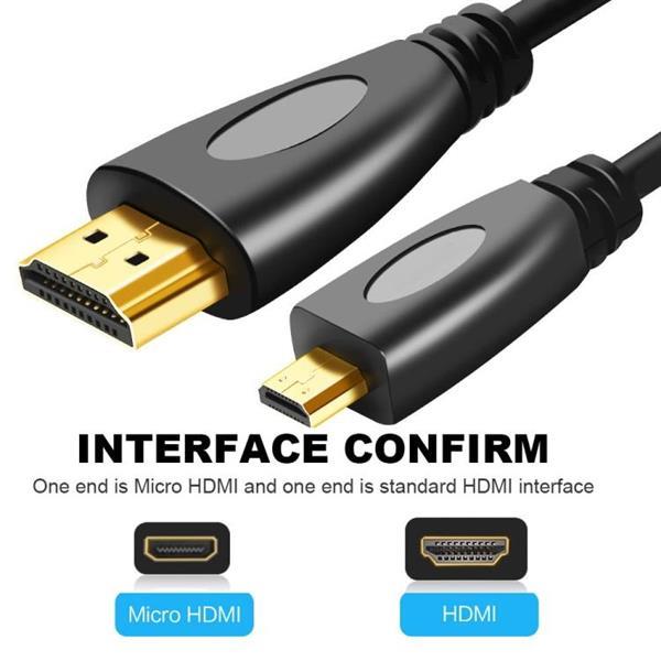 Grote foto 1.5m gold plated 3d 1080p micro hdmi male to hdmi male cable computers en software overige