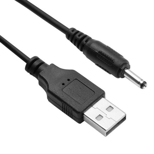 Grote foto 1.5m usb to dc 3.5mm power spring coiled cable computers en software overige