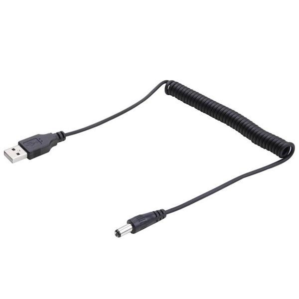 Grote foto 1.5m usb to dc 5.5mm power spring coiled cable computers en software overige