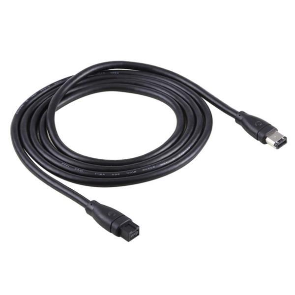 Grote foto 1.8m 9 pin to 6 pin 1394 firewire cable black computers en software overige