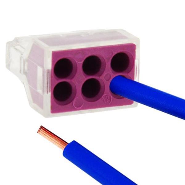 Grote foto 10 pcs 6 pin junction box push in wire connector for section computers en software overige