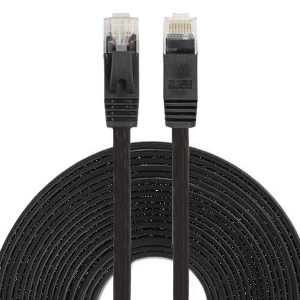 Grote foto 10m cat6 ultra thin flat ethernet network lan cable patch l computers en software overige