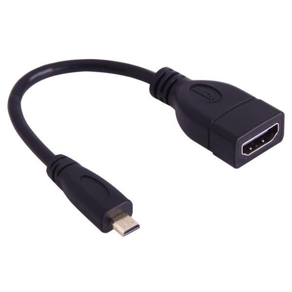 Grote foto 17cm micro hdmi male to hdmi female adapter cable computers en software overige