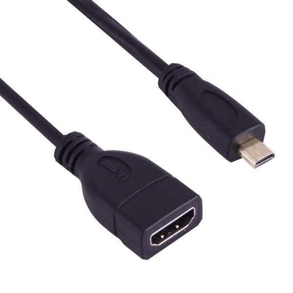 Grote foto 17cm micro hdmi male to hdmi female adapter cable computers en software overige