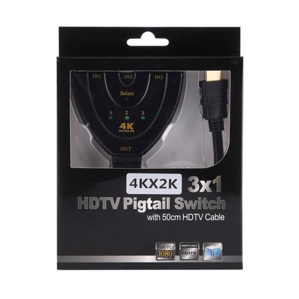 Grote foto 3 in 1 hdmi input 4k x 2k hdtv pigtail switch adapter hdmi audio tv en foto onderdelen en accessoires