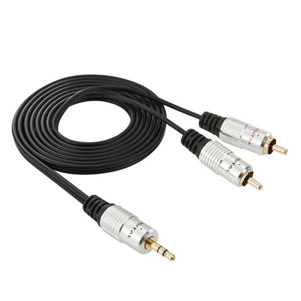 Grote foto 3.5mm jack stereo to 2 rca male audio cable length 1.5m computers en software overige