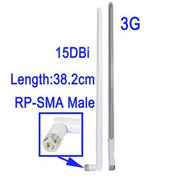 Grote foto 3g wireless 15dbi rp sma male antenna white telecommunicatie zenders en ontvangers