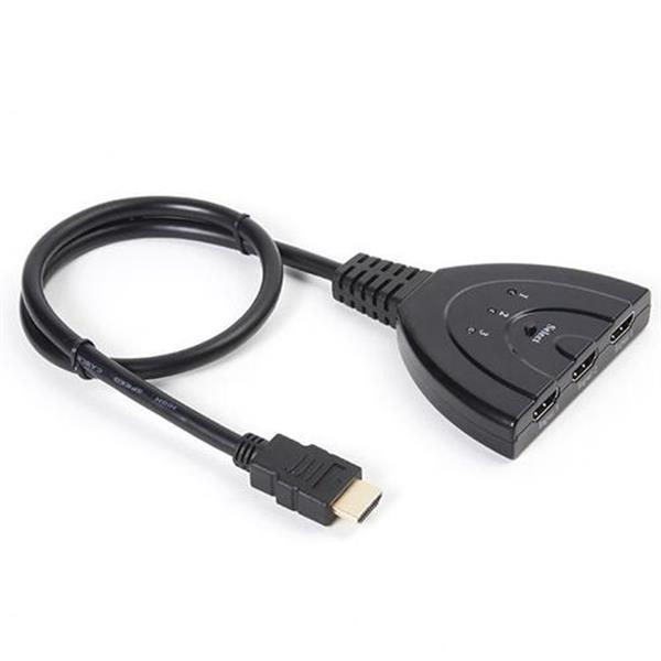Grote foto 3x1 pigtail hdmi switcher up to 1080p gold plated black computers en software netwerkkaarten routers en switches