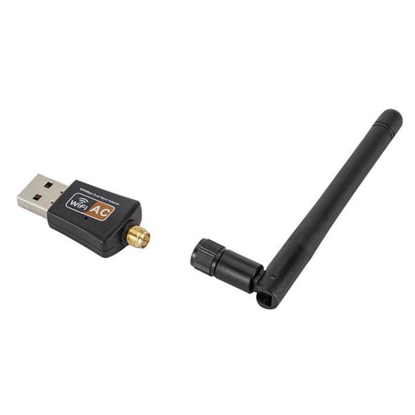 Grote foto 600mbps 2.4ghz 5hz ac dual band usb wifi adapter with ante computers en software netwerkkaarten routers en switches