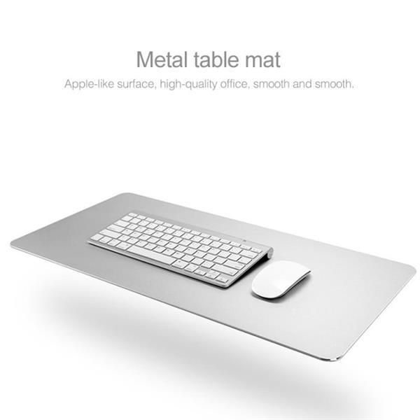 Grote foto aluminum alloy thick metal leather non slip mat desk mouse p computers en software overige computers en software