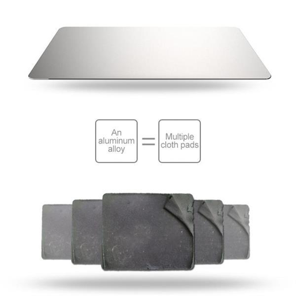Grote foto aluminum alloy thick metal leather non slip mat desk mouse p computers en software overige computers en software