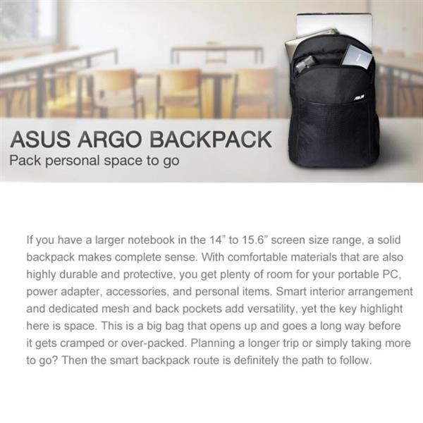 Grote foto asus argo backpack 16 inch laptop storage bag backpack suit sieraden tassen en uiterlijk rugtassen
