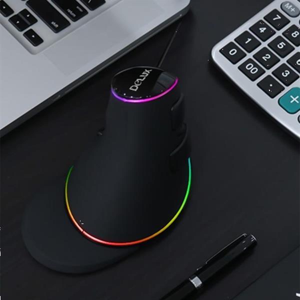 Grote foto delux m618 plus rgb wired optical mouse ergonomic vertical m computers en software overige computers en software