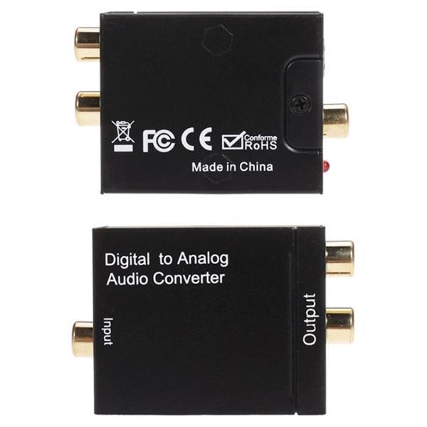 Grote foto digital optical coax to analog rca audio converter black computers en software overige