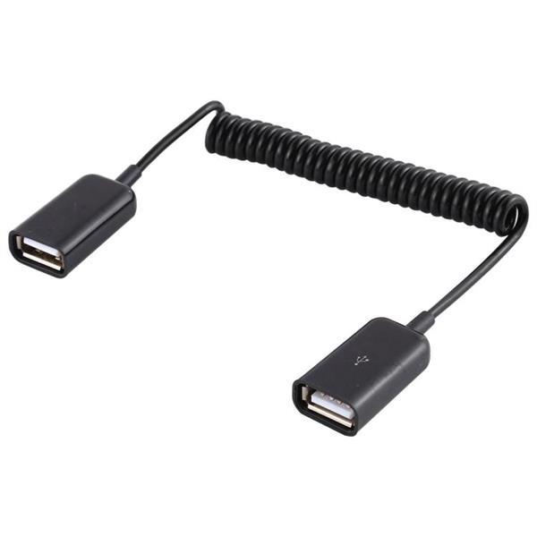 Grote foto usb female to usb female laptop spring charging cable computers en software overige