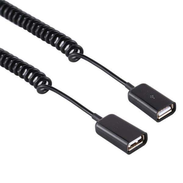Grote foto usb female to usb female laptop spring charging cable computers en software overige