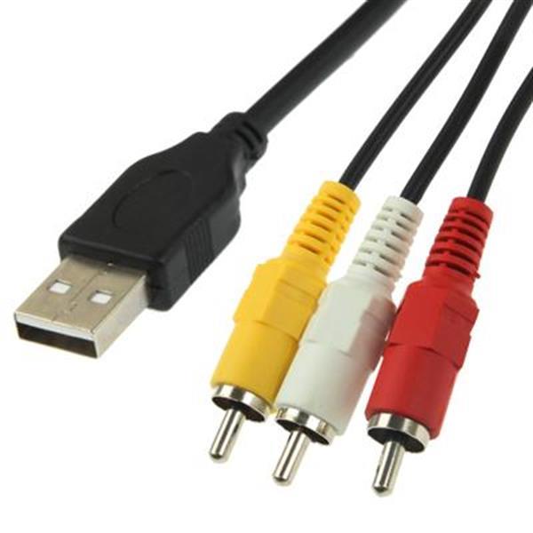 Grote foto usb to 3 x rca male cable length 1.5m computers en software overige