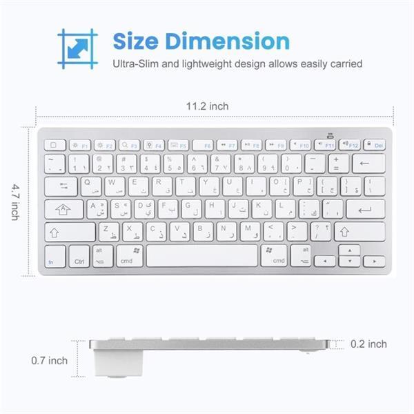 Grote foto wb 8022 ultra thin wireless bluetooth keyboard for ipad sam computers en software toetsenborden