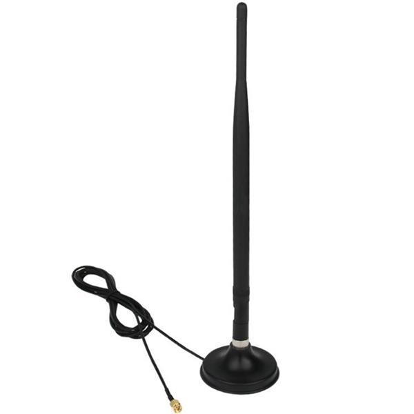 Grote foto wifi 7dbi sma female network antenna with antenna base black telecommunicatie zenders en ontvangers
