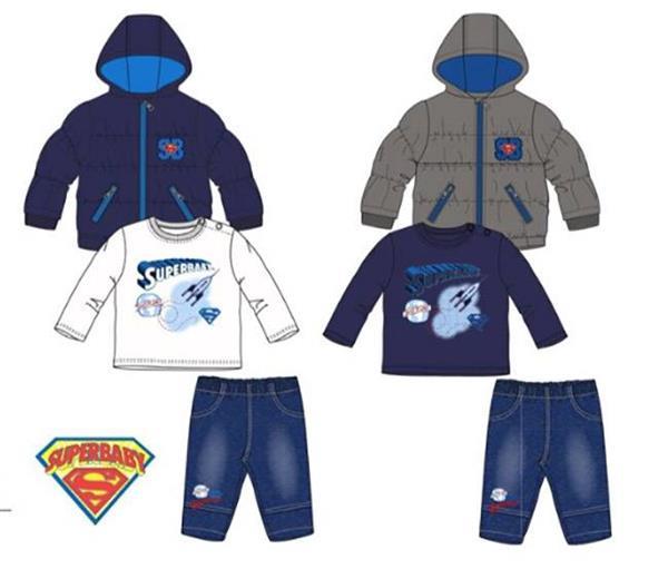 Grote foto superman 3 delig set winterjas jeans shirt kinderen en baby overige