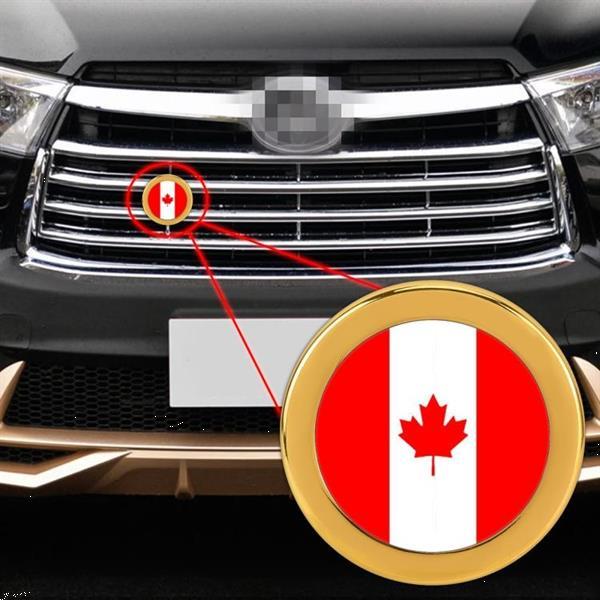 Grote foto auto styling canadese vlag patroon metalen grille rooster in auto onderdelen accessoire delen