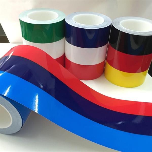 Grote foto vlag gestreepte auto kap vinyl sticker lichaam sticker duit auto onderdelen accessoire delen