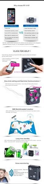 Grote foto rf v18 real time gsm mini tracking sos communicator roze auto onderdelen navigatie systemen en cd