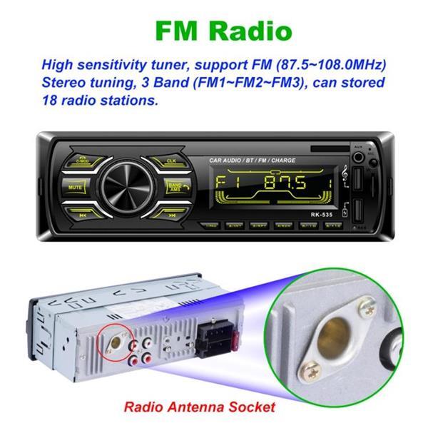 Grote foto rk 535 autoradio radio mp3 audiospeler met afstandsbediening auto onderdelen autoradio