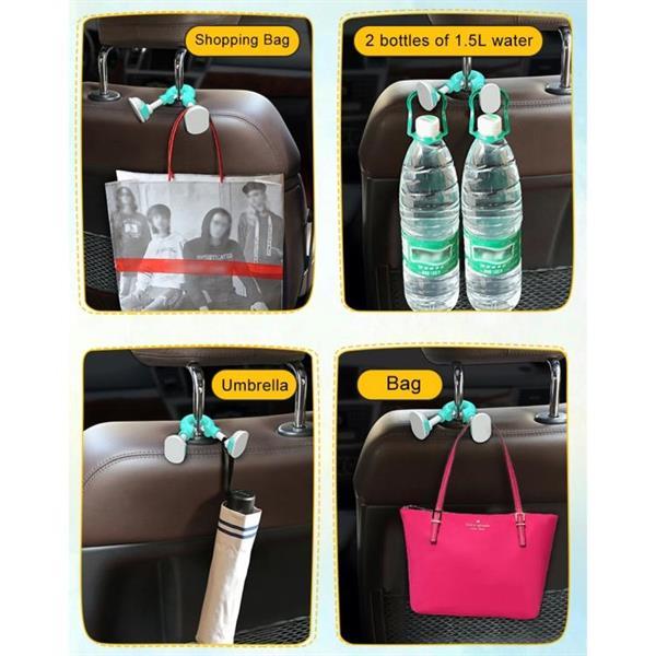 Grote foto autostoel terug handige haken tassen hangerhouder wit auto onderdelen accessoire delen
