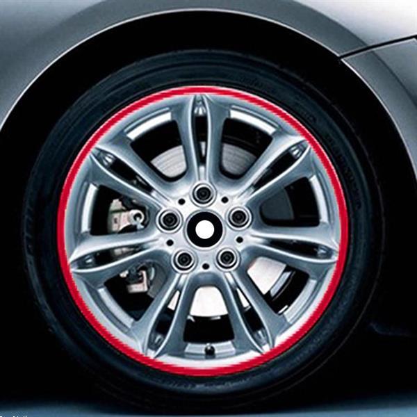 Grote foto color 17 inch wheel hub reflective sticker for luxury car re auto onderdelen tuning en styling
