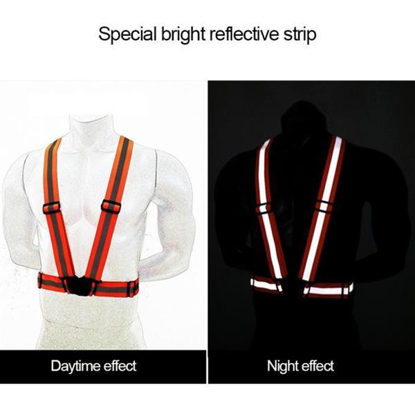Grote foto night riding running flexible reflective safety vest red auto onderdelen accessoire delen