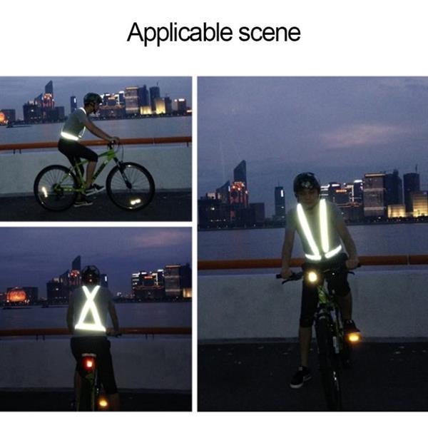 Grote foto night riding running flexible reflective safety vest red auto onderdelen accessoire delen