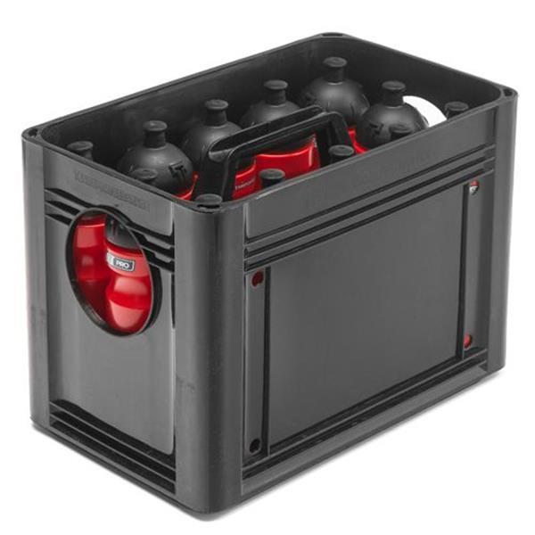 Grote foto bidonkrat 4 zijdig bedrukt zwart sport en fitness voetbal