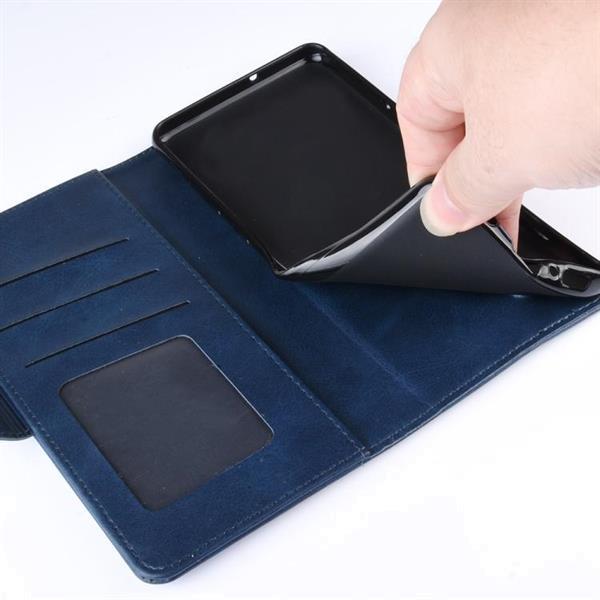 Grote foto dual side magnetic buckle horizontal flip leather case for i telecommunicatie mobieltjes