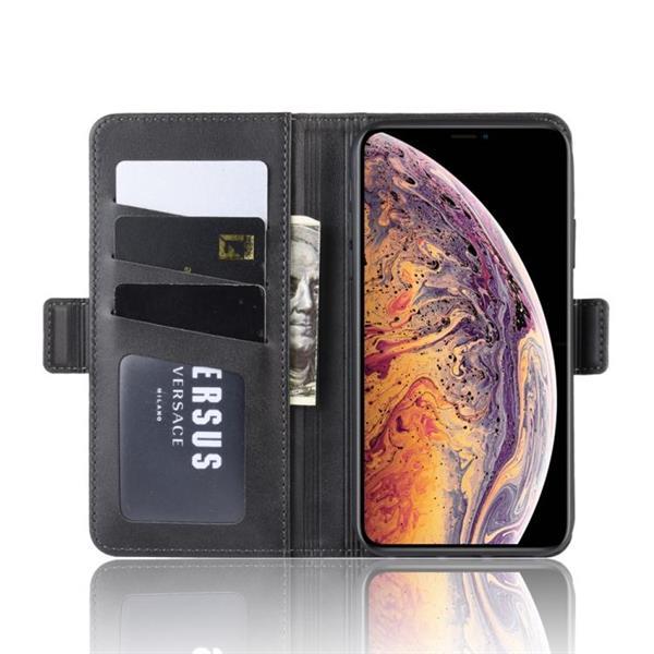 Grote foto dual side magnetic buckle horizontal flip leather case for i telecommunicatie mobieltjes