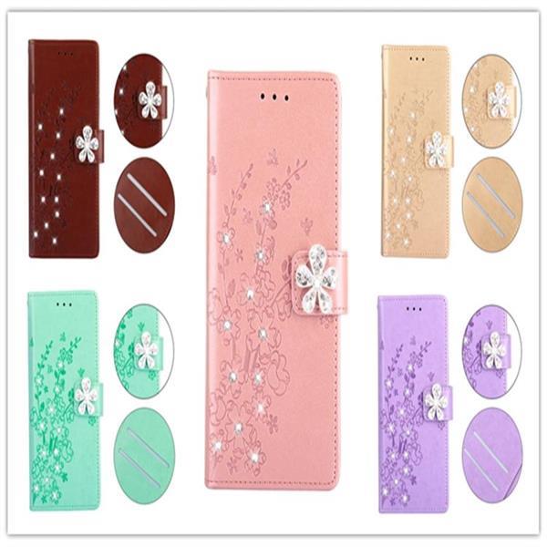 Grote foto for iphone 11 pro plum blossom pattern diamond encrusted l telecommunicatie mobieltjes