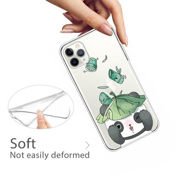 Grote foto for iphone 11 pro lucency painted tpu protective lotus leaf telecommunicatie mobieltjes