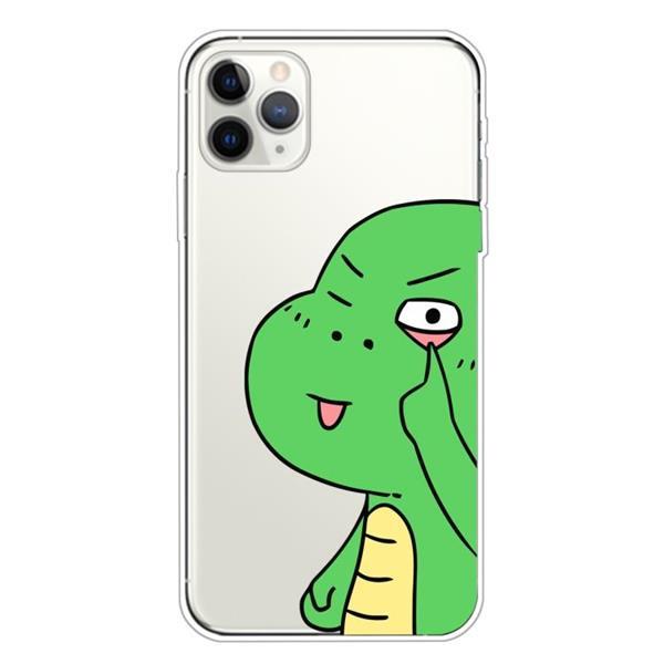 Grote foto for iphone 11 pro lucency painted tpu protective funny dino telecommunicatie mobieltjes